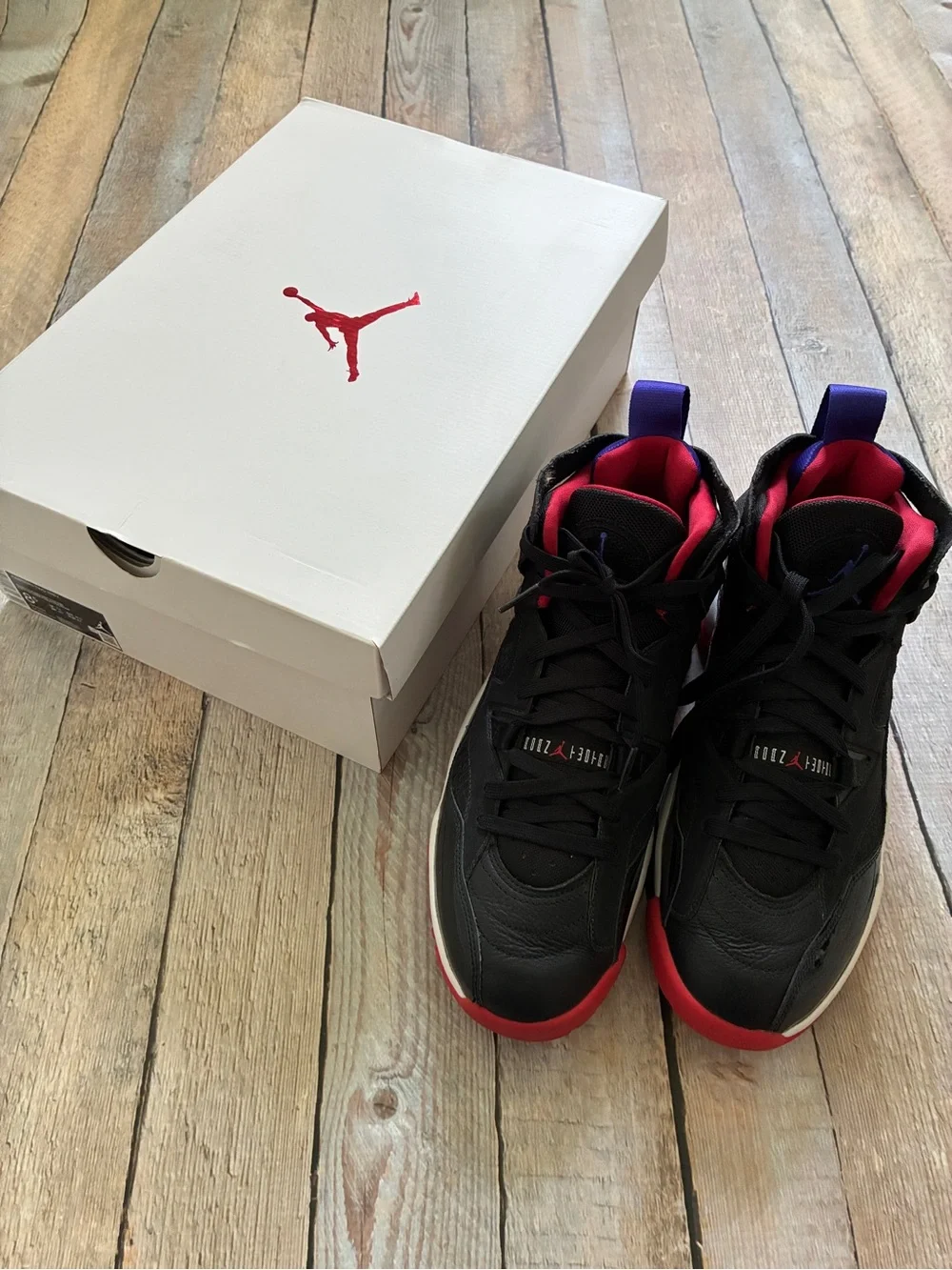 Nike Air Jordan Jumpman Two Trey Raptors Black Concord DO1925-001 Men's 8.5